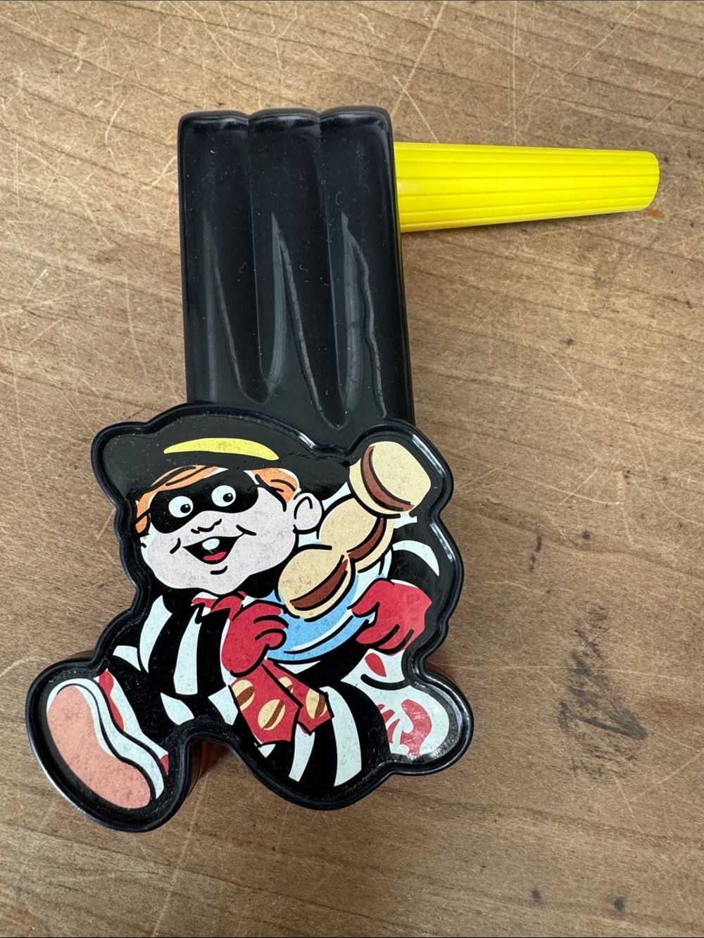 Vintage 1996 Hamburgler party noise maker McDonald's crank Toy